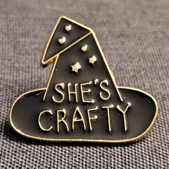 She's Crafty Witch's Hat Enamel Pin - Picture 5 of 8